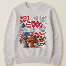 Load image into Gallery viewer, Red White Woof - Personalized Shirt Shirt HeartfulPaws
