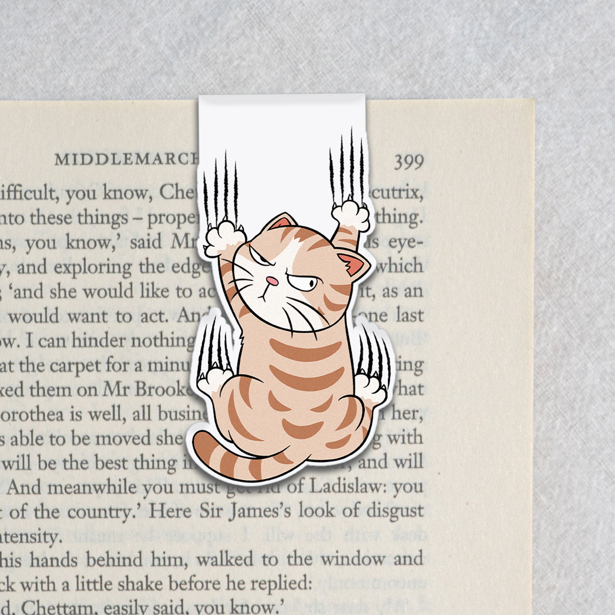 Falling Cat - Personalized Magnetic Bookmark Magnetic Bookmark HeartfulPaws