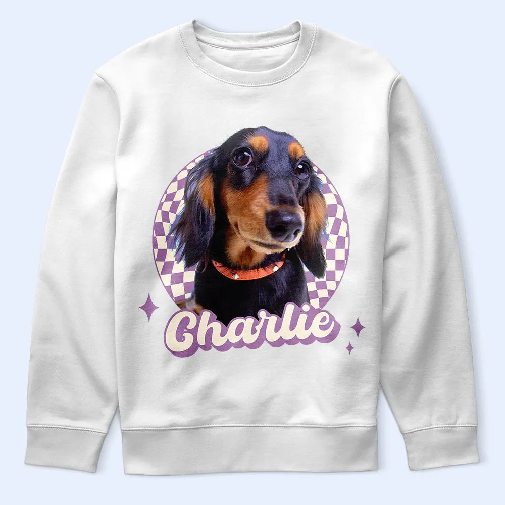 Custom Photo Vintage Dog Cat Pet - Personalized T Shirt T-shirt HeartfulPaws