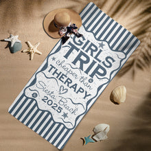 Load image into Gallery viewer, Custom Name Family Trip Girls Trip Vacation - Personalized Quick-Dry Beach Towel Quick-Dry Beach Towel HeartfulPaws
