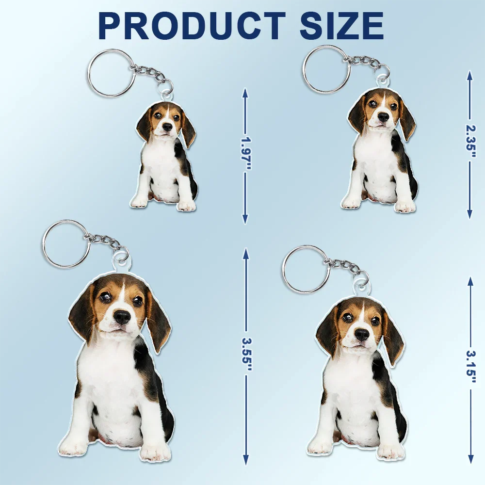 Custom Photo Every Day Is Brighter With My Furry Friend By My Side - Personalized Cutout Acrylic Keychain Acrylic Keychain HeartfulPaws
