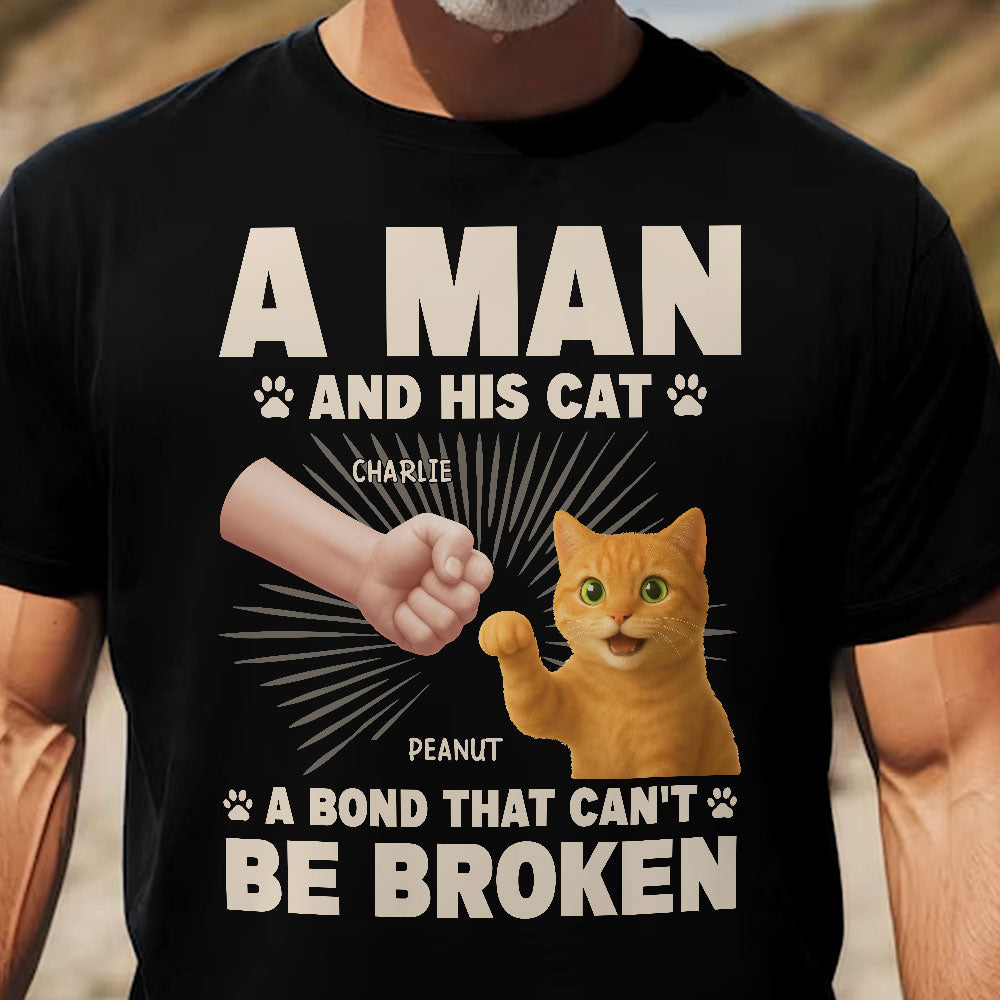 A Man And His Cat - Personalized Shirt Shirt HeartfulPaws