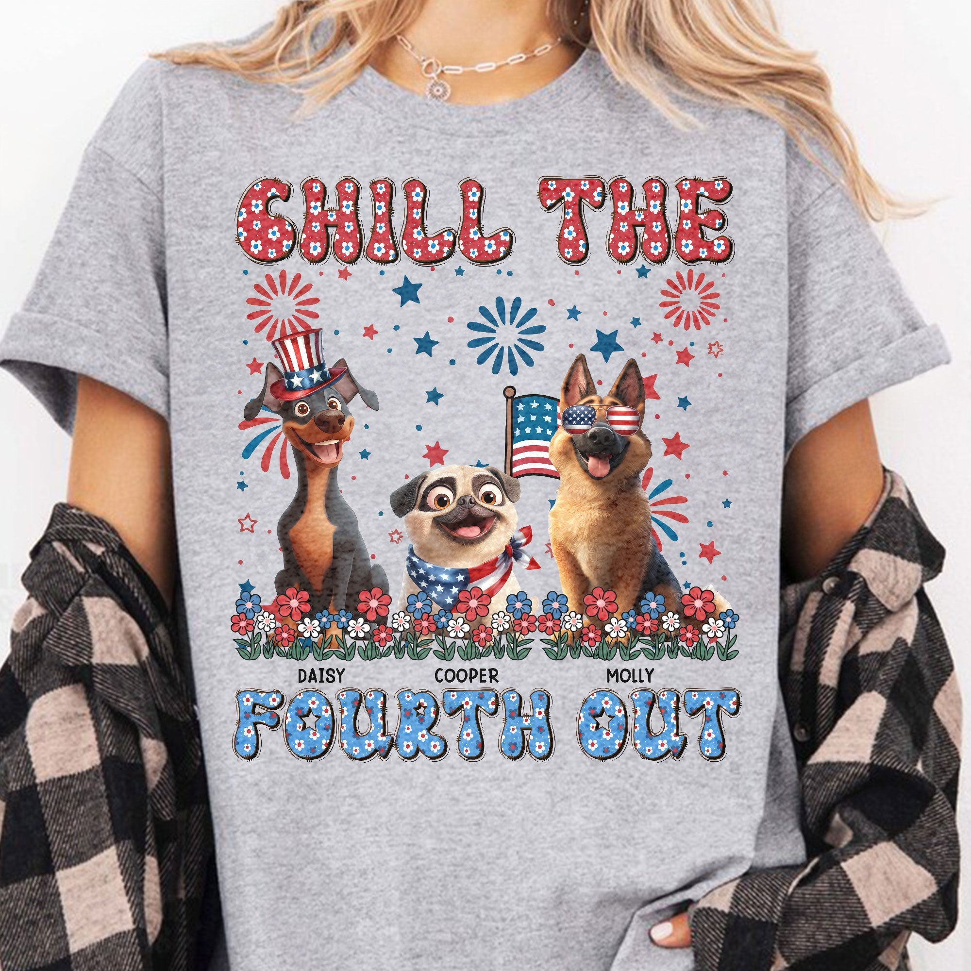 Chill The 4Th Out - Personalized Shirt Shirt HeartfulPaws