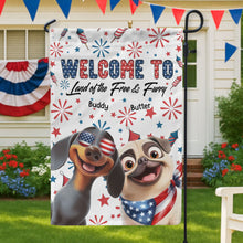 Load image into Gallery viewer, Welcome - Personalized Flag Flag HeartfulPaws
