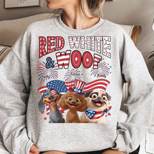 Load image into Gallery viewer, Red White Woof - Personalized Shirt Shirt HeartfulPaws
