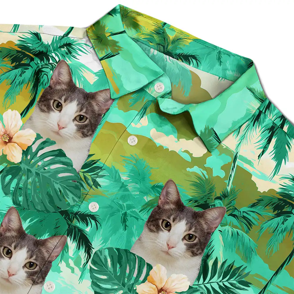 Custom Photo Beach Summer Tropical Fun Face Vacation Vibe - Personalized Hawaiian Shirt Hawaiian Shirt HeartfulPaws