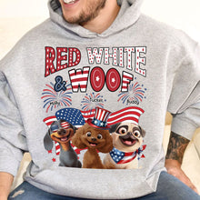 Load image into Gallery viewer, Red White Woof - Personalized Shirt Shirt HeartfulPaws
