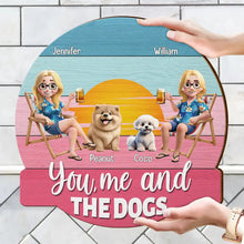 Load image into Gallery viewer, You, Me And The Dog - Personalized Custom Shaped Wood Sign Wood Shaped Sign HeartfulPaws
