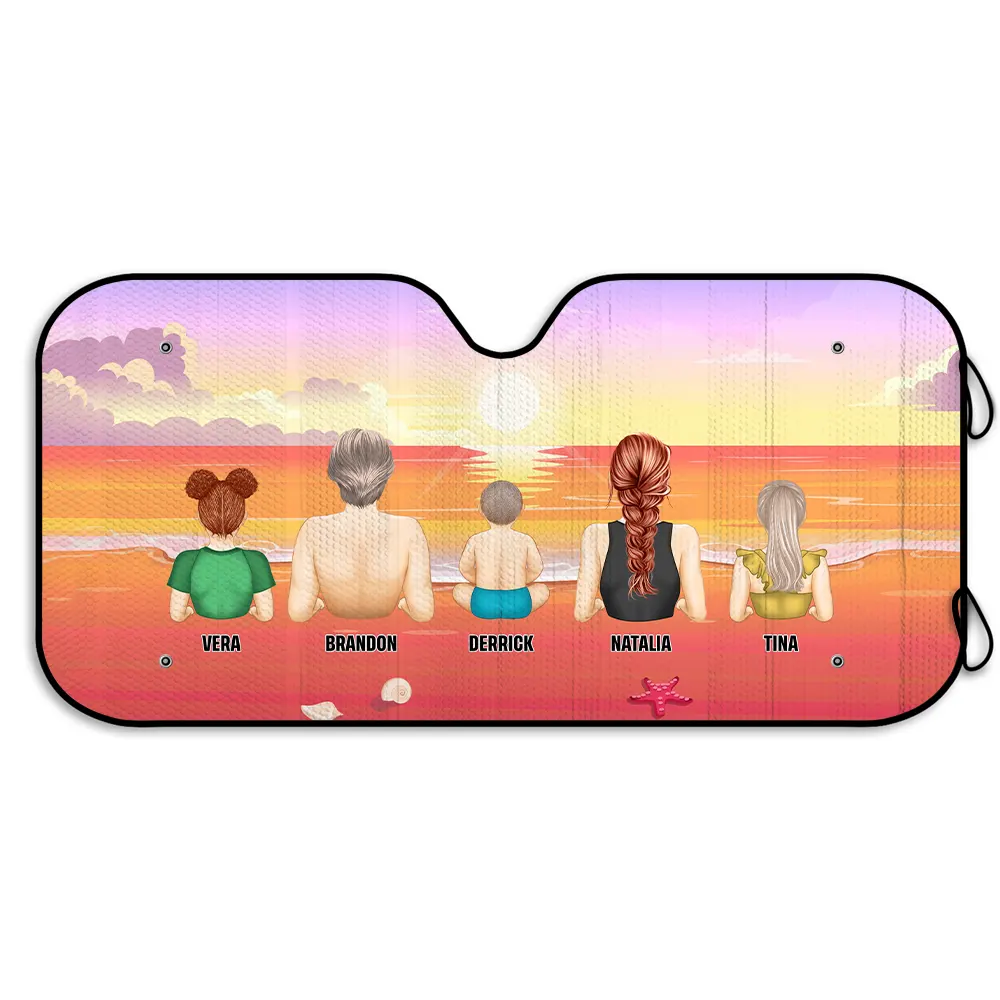 Family Vacation - Personalized Auto Sunshade Auto Sunshade HeartfulPaws