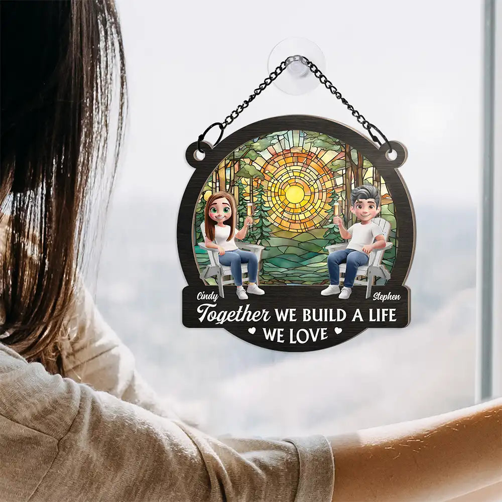 Couple You And Me We Got This Beach Lake Campsite View - Personalized Window Hanging Suncatcher Ornament Window Hanging Suncatcher HeartfulPaws