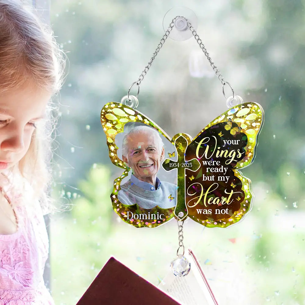 Custom Photo I Am Always With You Memorial - Personalized Rainbow Suncatcher With Crystal Ball Prism Rainbow Suncatcher & Crystal HeartfulPaws