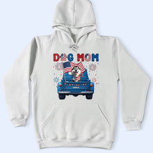 Load image into Gallery viewer, Stars &amp; Stripes Dog Mom Dog Dad - Personalized T Shirt T-shirt HeartfulPaws
