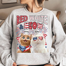 Load image into Gallery viewer, Red White Meow - Personalized Shirt Shirt HeartfulPaws
