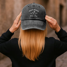 Load image into Gallery viewer, Custom Name Family Trip Girls Trip Vacation - Personalized Embroidered Distressed Hat Embroidered Distressed Hat HeartfulPaws
