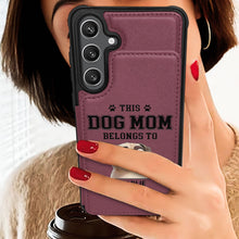 Load image into Gallery viewer, Dog Mom - Personalized Leather Flip Wallet Phone Case Leather Flip Wallet Phone Case HeartfulPaws
