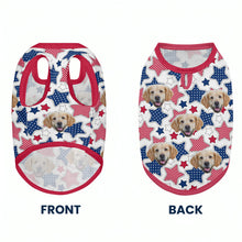 Load image into Gallery viewer, Funny Face Patriotic Star - Personalized Photo Dog Shirt Pet Shirt_2025 HeartfulPaws
