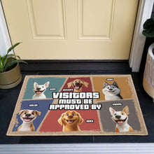 Load image into Gallery viewer, Visitors Must Be Approved By - Personalized Doormat Doormat HeartfulPaws
