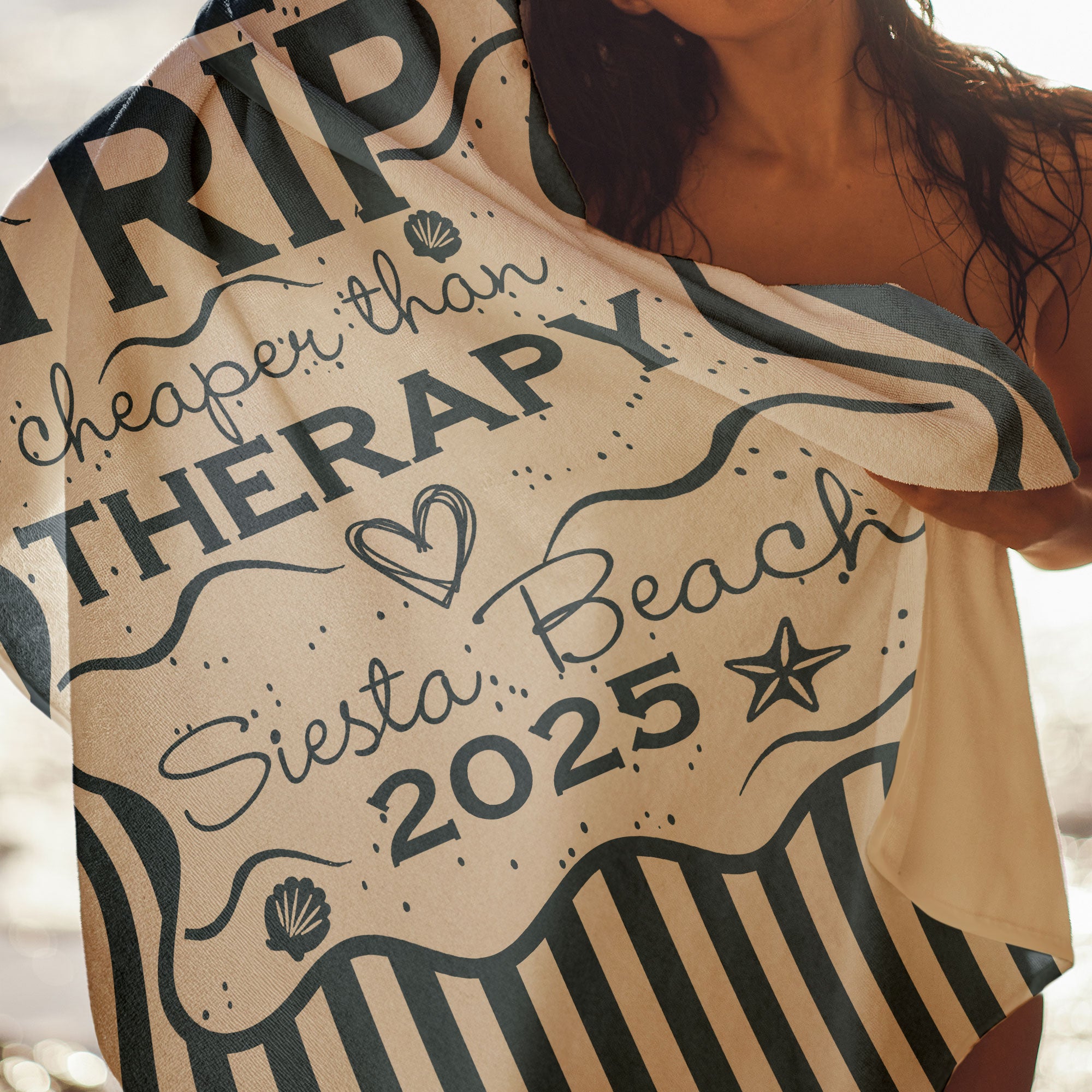 Custom Name Family Trip Girls Trip Vacation - Personalized Quick-Dry Beach Towel Quick-Dry Beach Towel HeartfulPaws