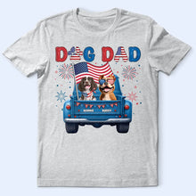 Load image into Gallery viewer, Stars &amp; Stripes Dog Mom Dog Dad - Personalized T Shirt T-shirt HeartfulPaws

