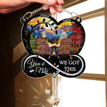 Load image into Gallery viewer, From Our First Kiss Till Our Last Breath - Personalized Rainbow Suncatcher With Crystal Ball Prism Rainbow Suncatcher &amp; Crystal HeartfulPaws
