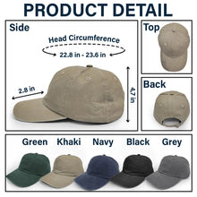 Load image into Gallery viewer, A Man And His Cat - Personalized Vintage Washed Denim Cap Vintage Washed Denim Cap HeartfulPaws

