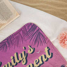 Load image into Gallery viewer, Retirement Permanent Vacation Retro Summer - Personalized Quick-Dry Beach Towel Quick-Dry Beach Towel HeartfulPaws
