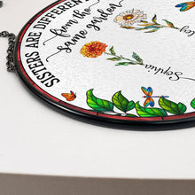 Load image into Gallery viewer, Flowers From Same Garden - Personalized Stained Glass Window Hanging Suncatcher Stained Glass Window Hanging Suncatcher HeartfulPaws
