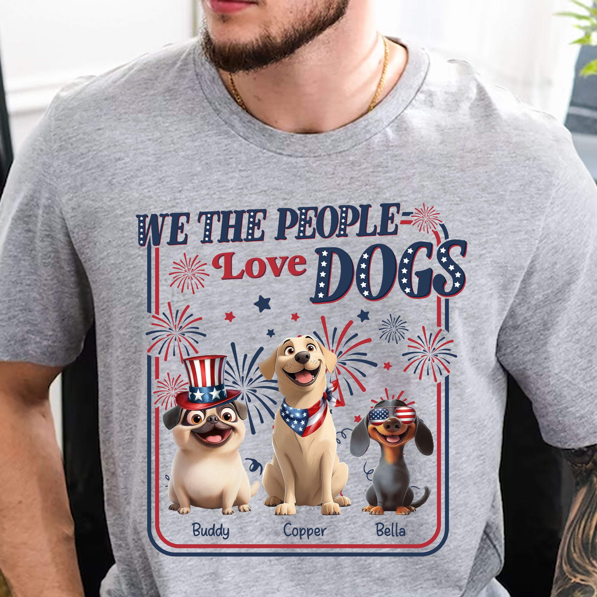 We The People Love Dogs - Personalized Shirt Shirt HeartfulPaws