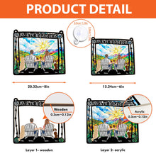 Load image into Gallery viewer, New Version You, Me &amp; The Dogs - Personalized Window Hanging Suncatcher Ornament Window Hanging Suncatcher Ornament HeartfulPaws
