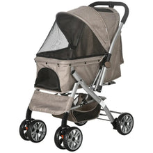 Load image into Gallery viewer, Dog Stroller For Small Dogs Cats, 4 Wheels One-Click Fold Pet Stroller With Swivel Wheels, Pet Accessories, Products For Your Pet HeartfulPaws
