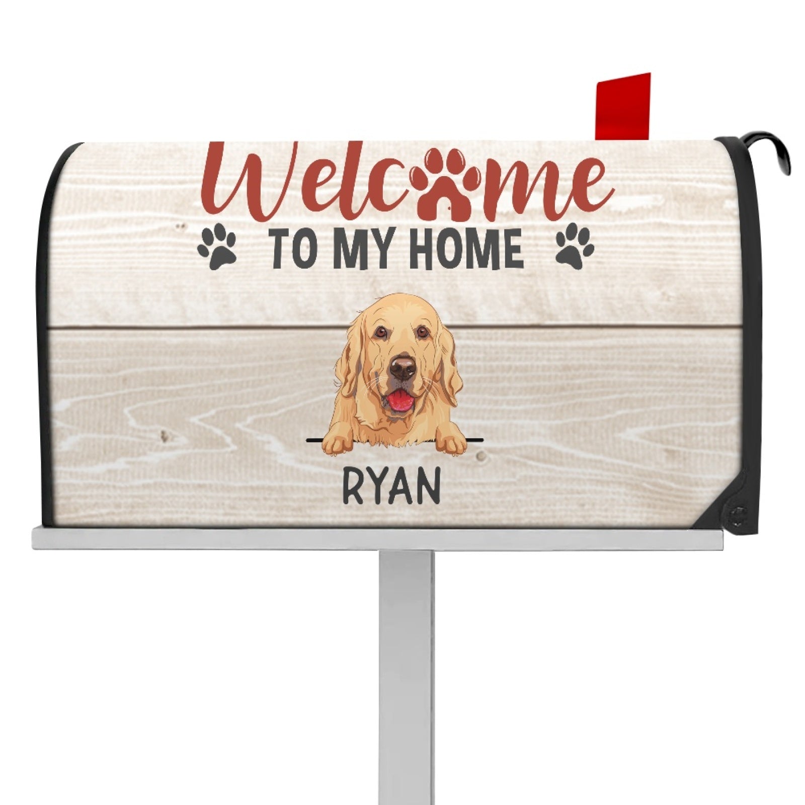 Welcome To My Home, Welcome To Our Home Mailbox Cover, Decoration For Dog Lovers HeartfulPaws