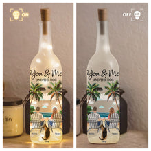 Load image into Gallery viewer, You &amp; Me And The Dog - Personalized Bottle Lamp Bottle Lamp HeartfulPaws
