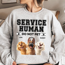 Load image into Gallery viewer, Service Human Do Not Pet Funny - Personalized Shirt Shirt HeartfulPaws
