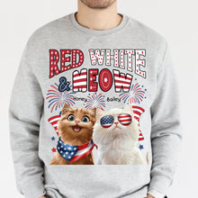 Load image into Gallery viewer, Red White Meow - Personalized Shirt Shirt HeartfulPaws
