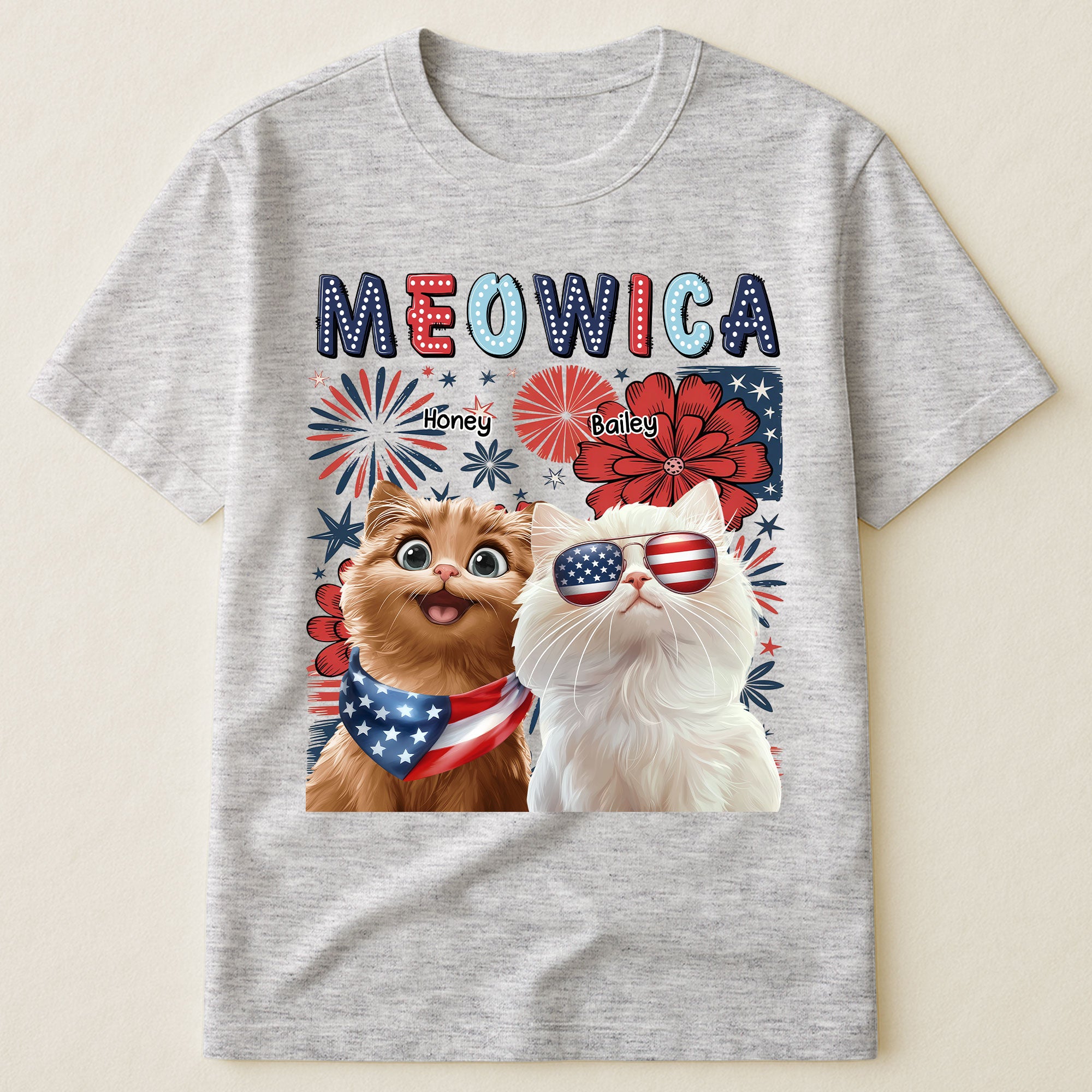 Meowica - Personalized Shirt Shirt HeartfulPaws