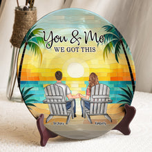Load image into Gallery viewer, Mosaic Style You &amp; Me We Got This New Version - Personalized Ceramic Plate Ceramic Plate HeartfulPaws
