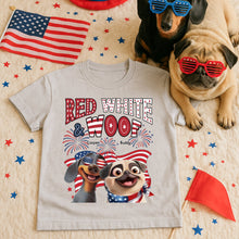 Load image into Gallery viewer, Red White Woof - Custom Independence Day Gift Set For Pet Parents Shirt And Mug HeartfulPaws
