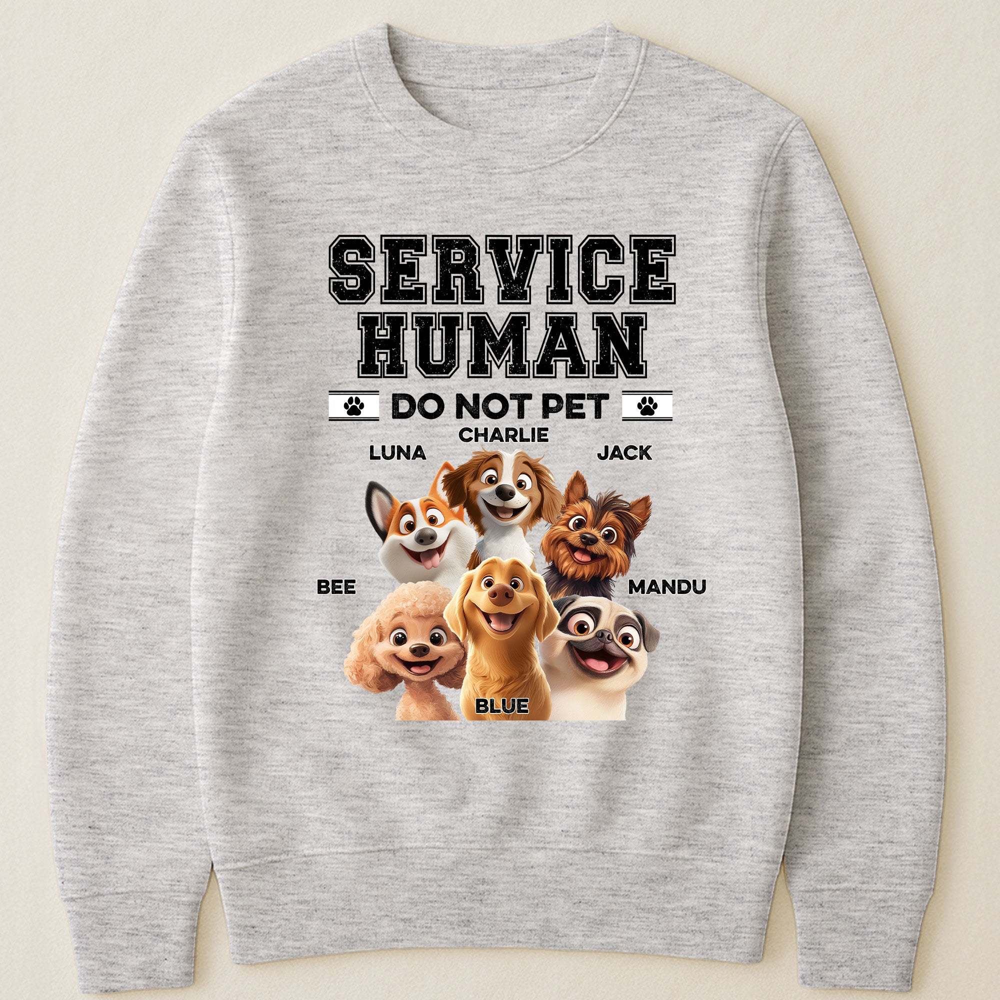 Service Human Do Not Pet Funny - Personalized Shirt Shirt HeartfulPaws