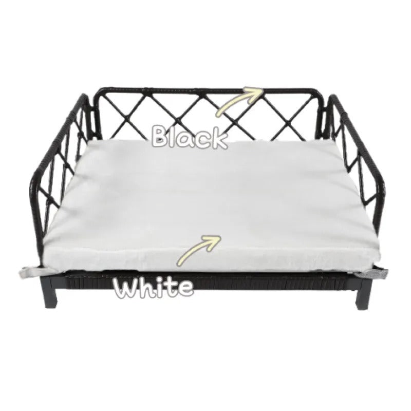 Wicker Pet Bed Rattan Dog Sofa Bed Outdoor Indoor Water Resistant, Pet Accessories, Products For Your Pet HeartfulPaws